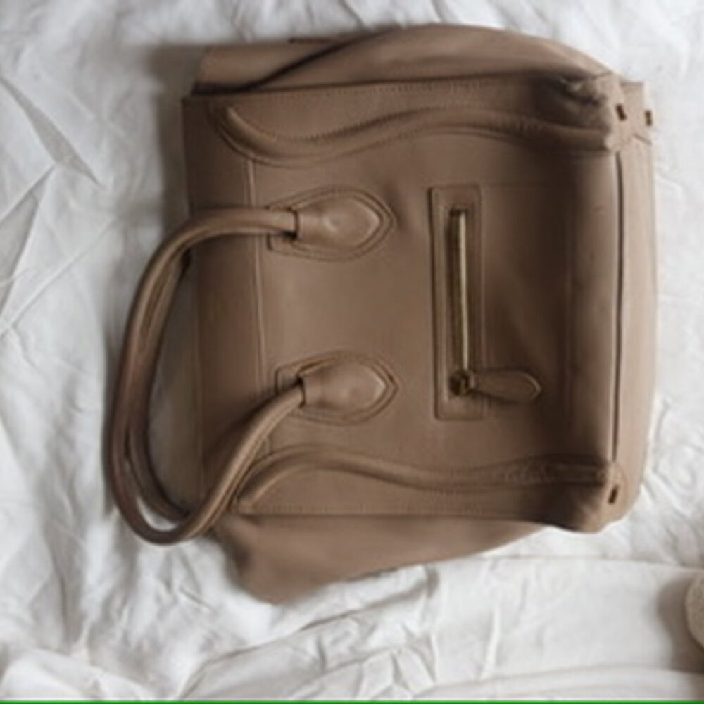 Celine Smooth Calfskin Mini Luggage Tote in Camel